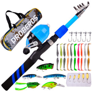 1.8m Children Fishing Pole Ultralight Fishing Rod Ultralight+Fishing Reel+Fishing Lures Fishing Tackle Storage Bag Slickdeal