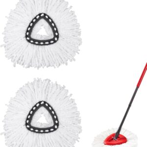 2 Pack Spin Mop Replacement Head – Mop Refills Compatible with Ocedar EasyWring Triangle Spin Mop, Microfiber Mop Head for Easy Cleaning