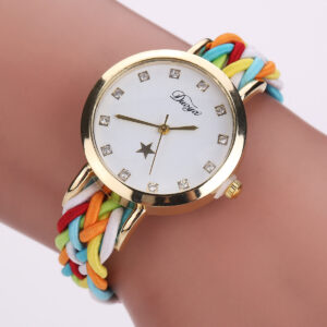 slickdeal New multicolor woven ladies watch