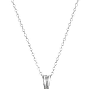 Amazon Essentials Sterling Silver Round Cut Birthstone Pendant Necklace 18″ (previously Amazon Collection)