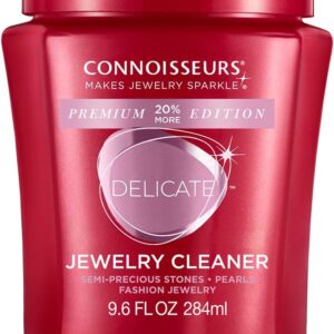 CONNOISSEURS Premium Edition Jewelry Cleaner, Value Size 9.6oz – Pick from Fine, Silver or Delicate Jewelry Cleaner