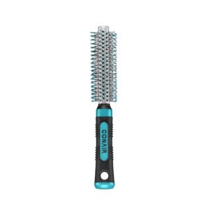 Conair Metal Round Hairbrush – Hair brush for blow out with Metal barrel and Nylon bristles – Adds body and fullness – Perfect for short hair and home hair stylists