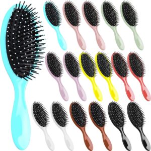 Eaasty 18 Pcs Wet Detangler Hair Brush Travel Detangling Brush Dry Hair Brush Set Detangling Hairbrush with Soft Bristles Glide Through Tangles with Ease Graduation Nurse Gift Bulk for Friends