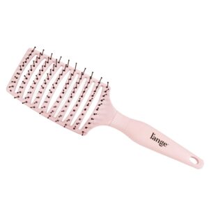 L’ANGE HAIR Siena Wide Curved Vented Hair Brush | Detangle with Nylon Bristles Best for Tangles and Knots Ideal Men Women Brushes Airflow Blush