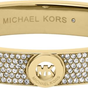 Michael Kors Gold-Tone Pavé Fulton Hinge Bracelet