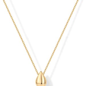 PAVOI 14K Gold Plated Dainty Pear Pendant Necklace for Women | Tear Pendant Necklaces