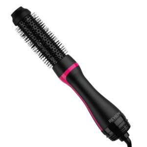 REVLON One-Step Root Booster Round Blow Dryer Brush and Hair Styler | Revive Styles, Boost Roots, and Add Volume to hair with this Hot Air Brush, 1 ½ inch Barrel (Black)