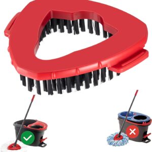 Scrub Brush Replacement Head for O Cedar EasyWring Spin Mop 1 Tank System, Shower Floor Scrubber, Microfiber Triangle Hard Bristle Cleaning Brush for Bathroom Kitchen Pool, Glass and Tile Walls