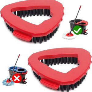 Spin Mop Scrub Brush Attachment for O Cedar EasyWring 1 Tank System Scrubber Mop Head, Stiff Bristle Brush Floor Scrubber Replace Head for Shower Tile Bathroom.【Not Fit RinseClean 2 Tank】