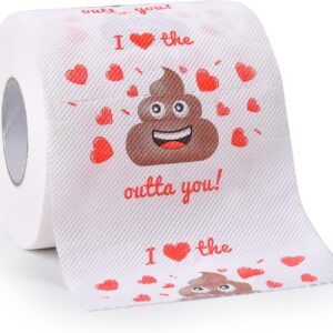 Valentines Day Gifts for Him Her, Romantic Novelty Gifts Toilet Paper, Funny Gag Gifts for Adults Men Women Boyfriend Girlfriend, Valentines Day Decor/Decorations for Party Supplies Valentine’s Day