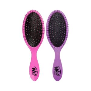 Wet Brush Original Detangler Hair Brush – Pink And Purple – Exclusive Ultra-soft IntelliFlex Bristles – Glide Through Tangles With Ease For All Hair Types For Women, Men, Wet And Dry Hair (Pack of 2)