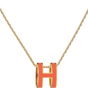 Classic Letter Design 18K Gold Plated Womens Necklace Colorful Color Optional Women’s Pendant